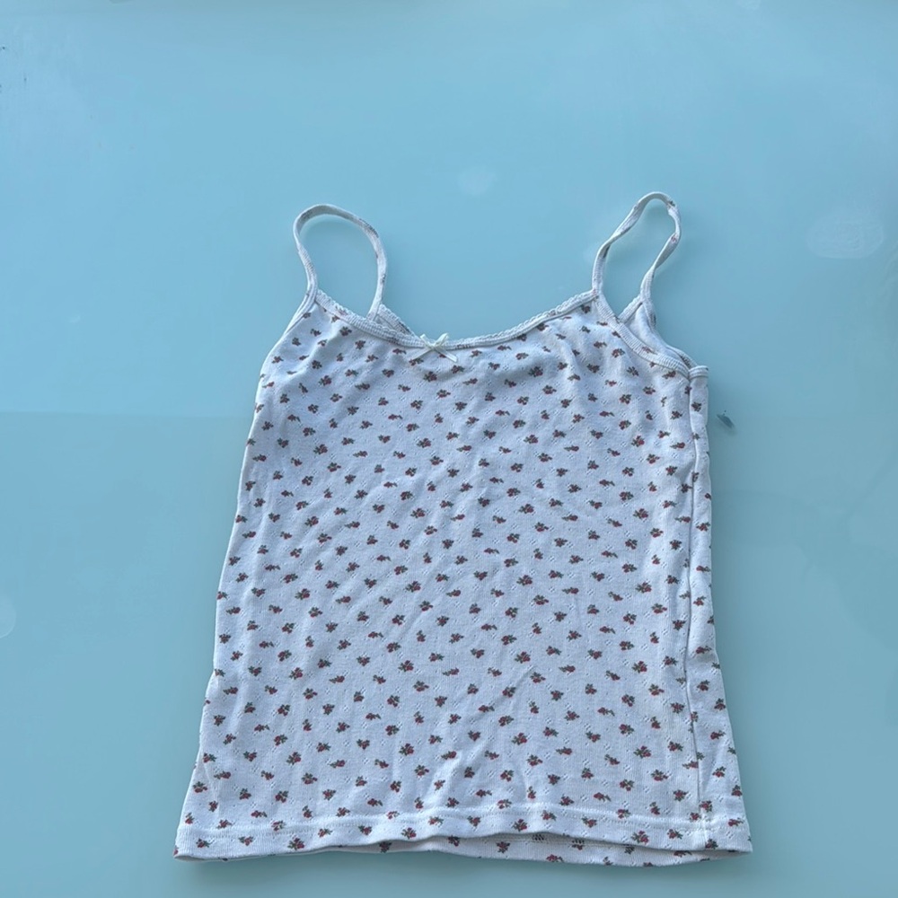 Floral White Camisole Top
